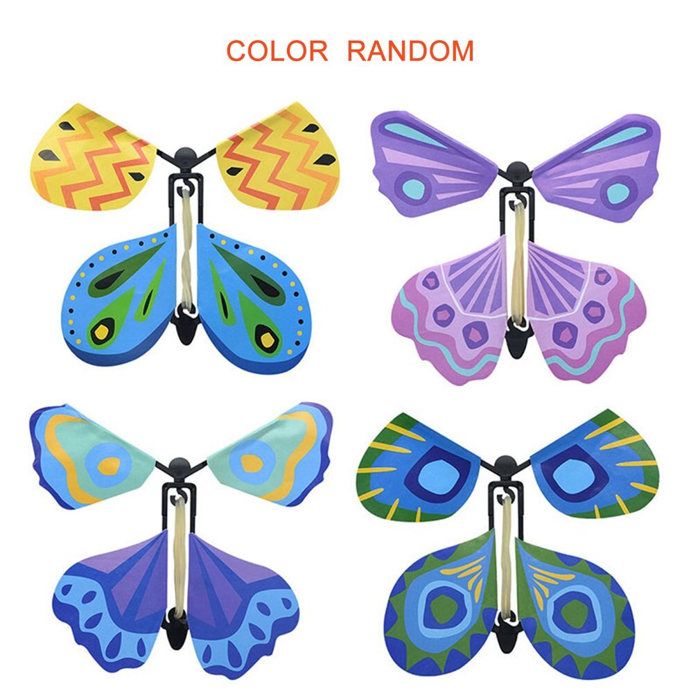 Mariposa voladora creativa para niños, juguete de accesorios mágicos para niños, divertidos artefactos de juego, juguete educativo de Color aleatorio