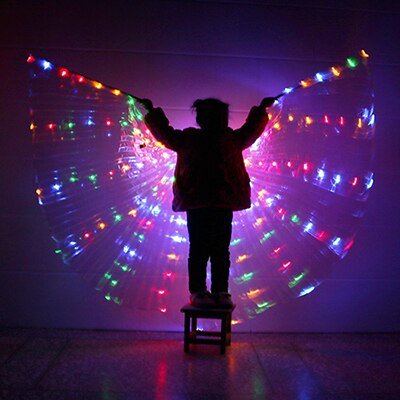 Alas de Isis con luz LED para niños, Alas de LED para danza del vientre, grados, puesta en escena egipcia, recién llegado, 360: Multicolor