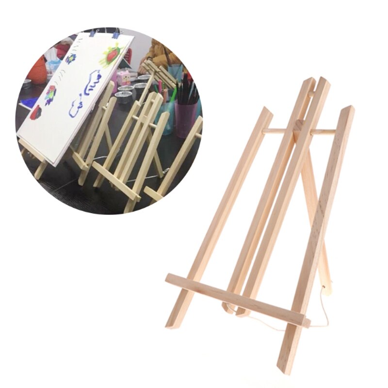 Wood Easel Advertisement Exhibition Display Shelf Holder Studio Painting Stand: Default Title
