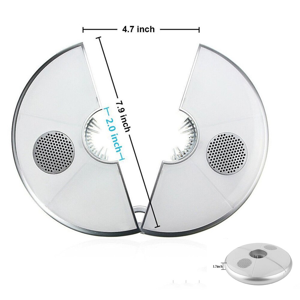 Usb genopladelig parasol have paraply lys & bluetooth lampe højttaler farve skiftende have terrasse dekoration camping lampe