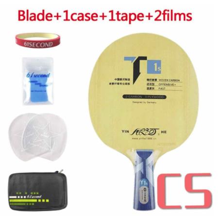 Originele Galaxy Yinhe T1s (GEWEVEN CARBON, T-1 Upgrade) Tafeltennis/PingPong Racket: CS with FM case