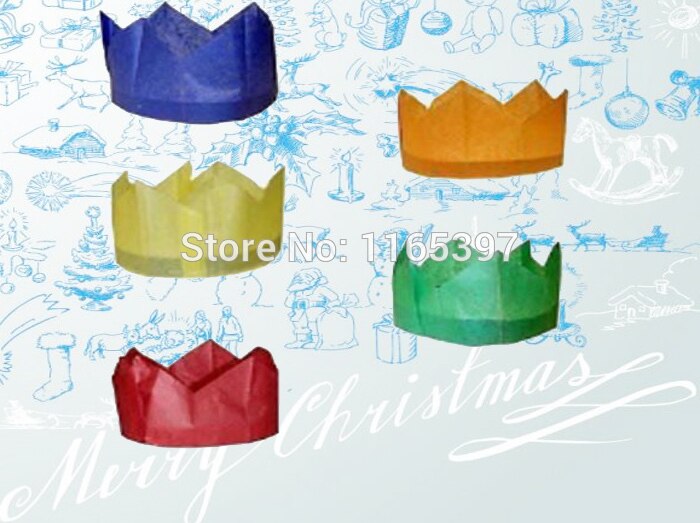 144 st kerst tissuepapier crown cap maken kits voor kerst cracker kroon papier hoed tissuepapier hoed