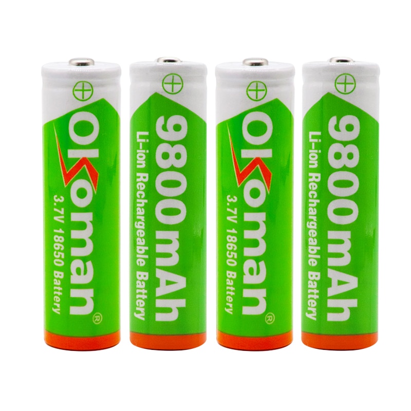 100% Original 3.7v 9800mah 18650 Lithium Rechargeable Battery For battery pack power tool Flashlight batteries