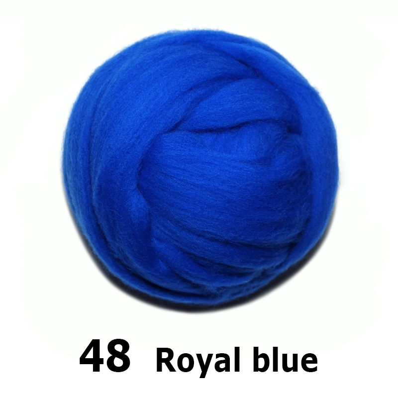 handgemaakte Wolvilt voor vilten 50g RoyalBlue Perfect in Naald Vilt 48 #