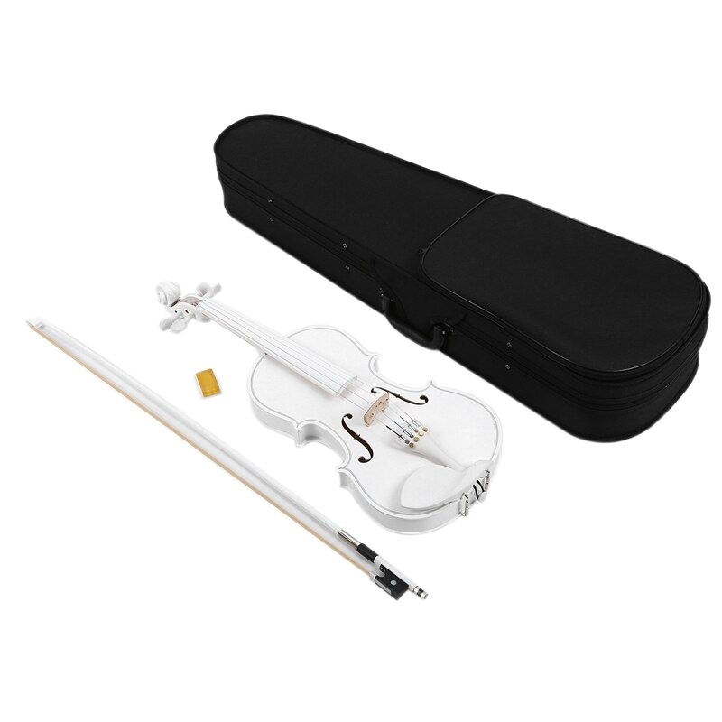 Studerende violin 4/4 fuld størrelse violin violin sæt barn begynder hvid violin
