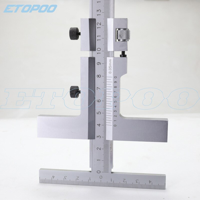 Pied à coulisse de marquage en T, à pied avec réglage fin/marquage en T avec ajustement fin/jauge de marquage en T, 0 à 160mm