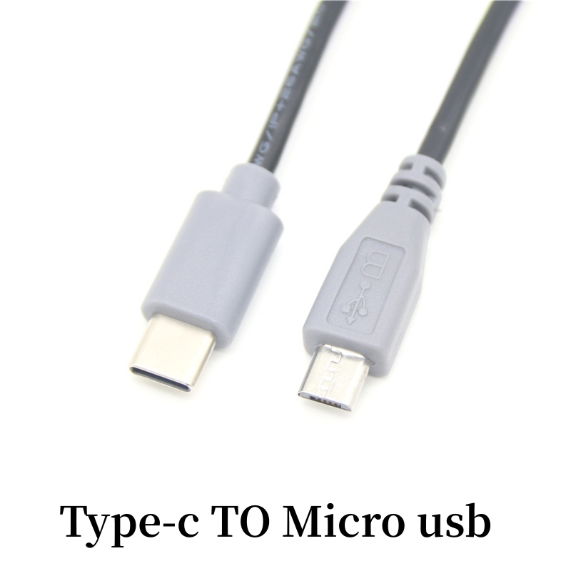 Typ-c till micro-usb mini-usb mikro-usb-datakabel för android-telefon otg dataöverföringsladdningstråd koppar 30cm 50cm: Rosröd / 0.2m