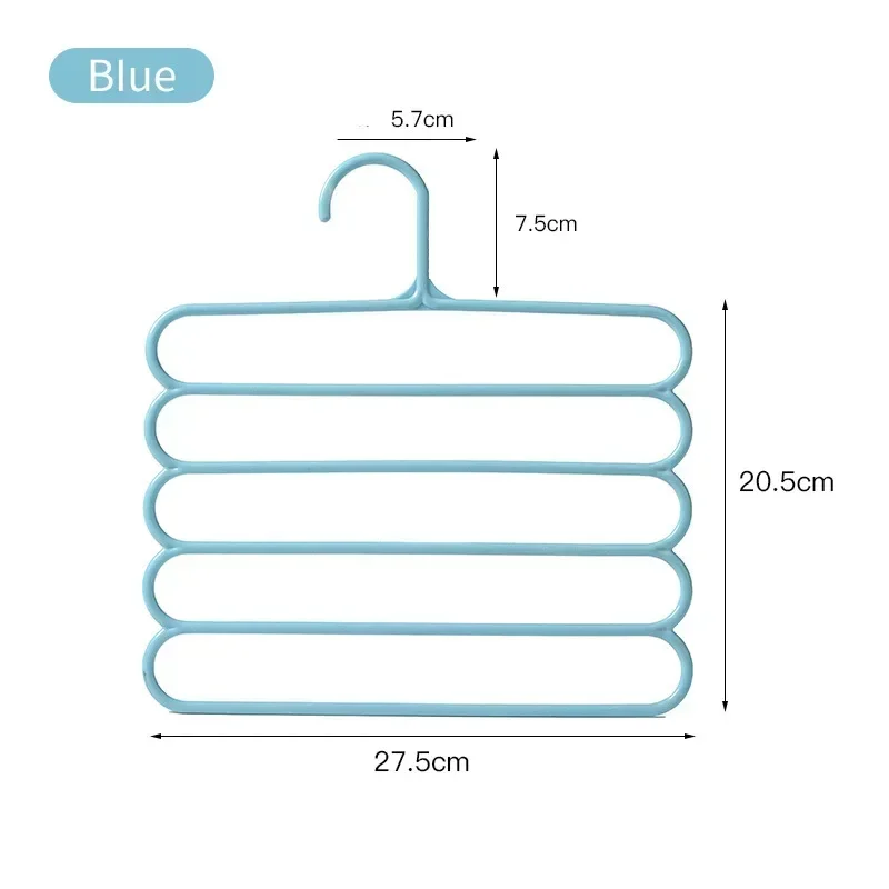 5 Lagen Kleerhangers Broek Broek Broek Hangers Handdoek Sjaals Rekken Kast Opslag Organisatoren Kleding Opslag Organisatie: Deep Blue