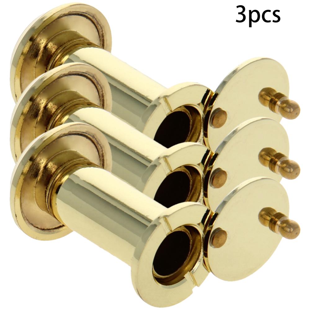 1/2/3Pcs Door Viewer Wide Viewing 200 Degree for Home Office Hotel Suitable for 35-60mm Thick Doors Security Door Eye Viewer: Gold x3pcs