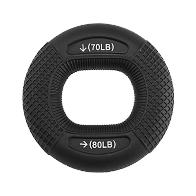 Handgreep Strengthener Siliconen Grip Ring Grip Exerciser 2 Sterktes In Een Voor Arm Spier Training Revalidatie Fitness: Black