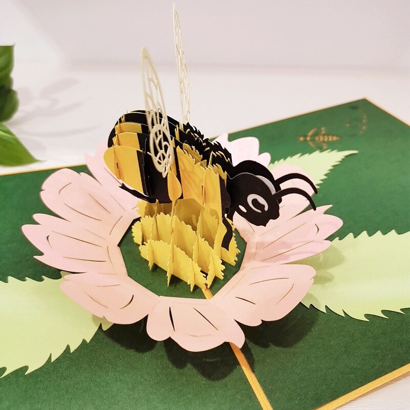 Bumble-Bee Pop Up Kaart Voor Uw Honing 3d Verjaardag Pop Up Moederdag Kaart, anniversary Popup, Valentijnsdag, Gefeliciteerd