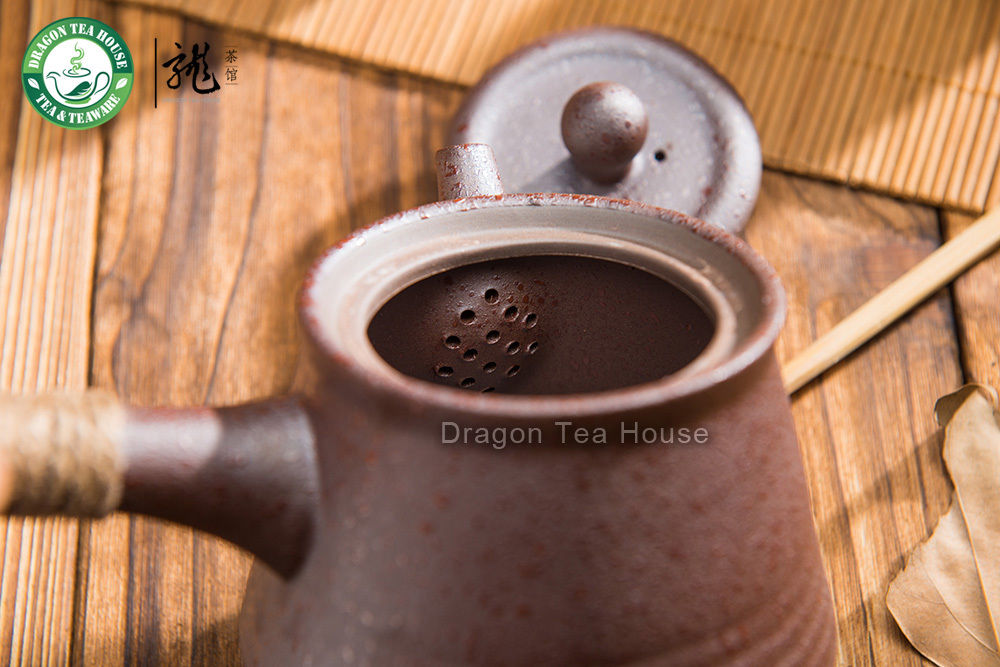Brown Side Handle Kyusu Ceramic Japanese Style Teapot with Inbuilt Filter 270ml