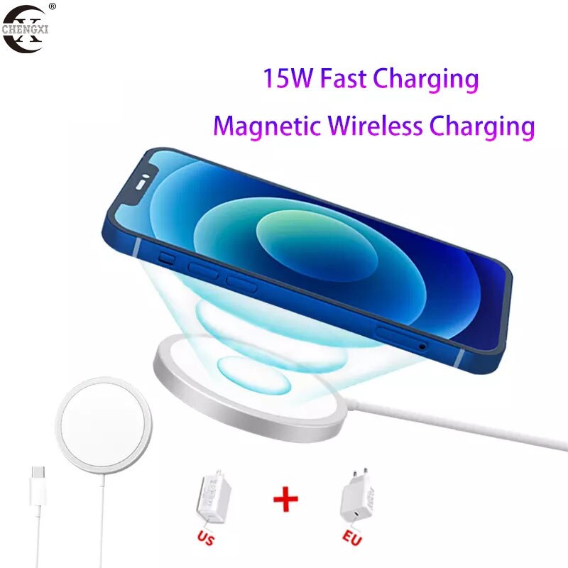 15W Originele Magnetische Draadloze Oplader Voor Iphone 12 Pro Max 12pro Qi Fast Charger Voor Iphone 12 Mini Usb C Pd Adapter Magsafing