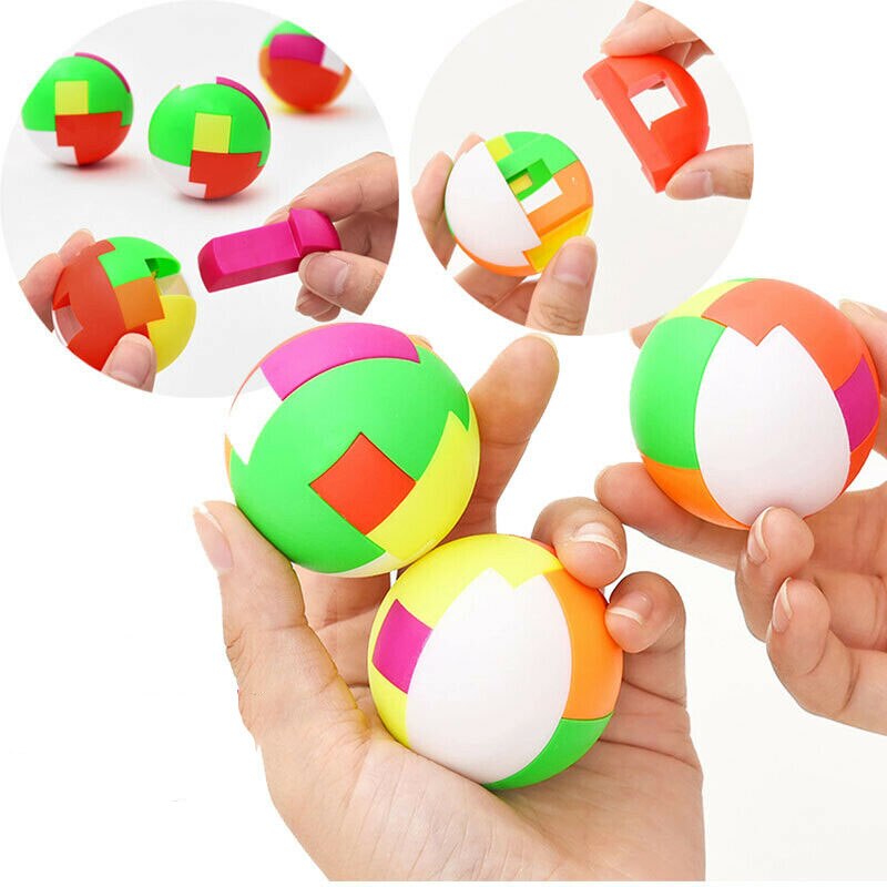 1Pcs Mini Puzzel Assembleren Ball Onderwijs Speelgoed Willekeurige Kleur Kinderen Cadeau Plastic Multi-Kleur Bal Puzzel Speelgoed