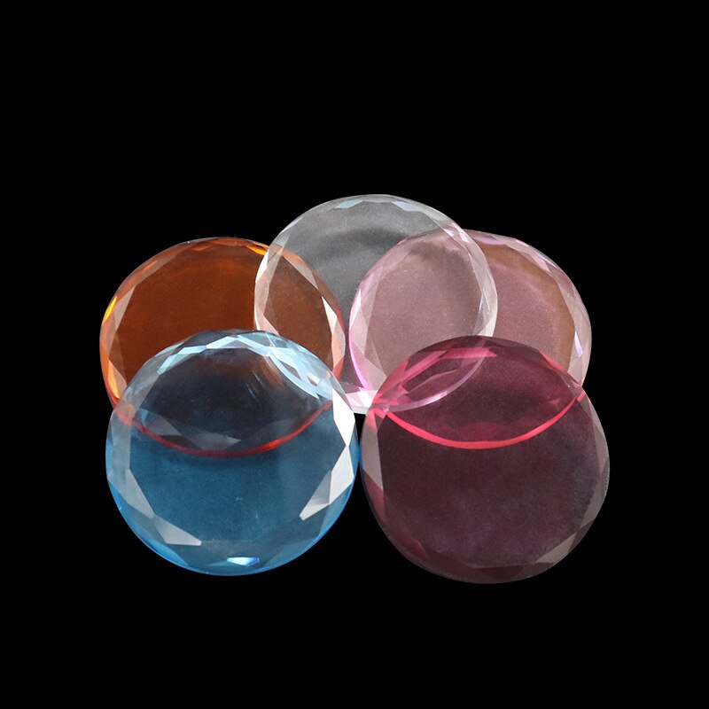 Support de pierre de Jade en cristal rond, colle adhésive pour Extension de cils colorés de , palette en verre stéréo, outils de maquillage