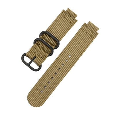 Correa para Garmin Forerunner 235, correa de nailon para Garmin Forerunner 220/230/235/620/630/735XT/235Lite, accesorio: khaki black buckle