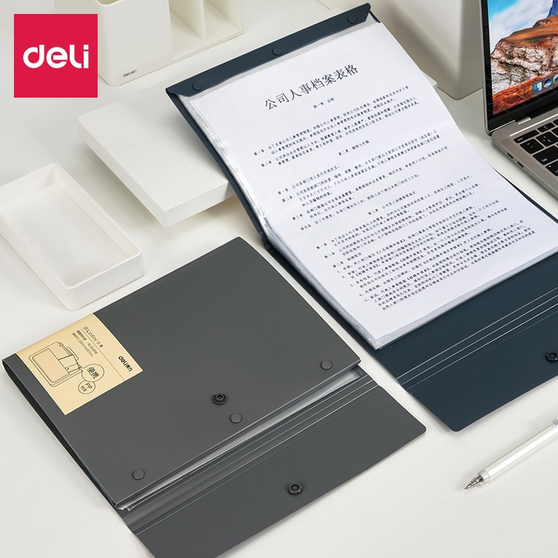 Deli 20/30 Pockets A4 Information Booklet A5 Display Book Office School Students Supplies File Paper Document Organizer Folder