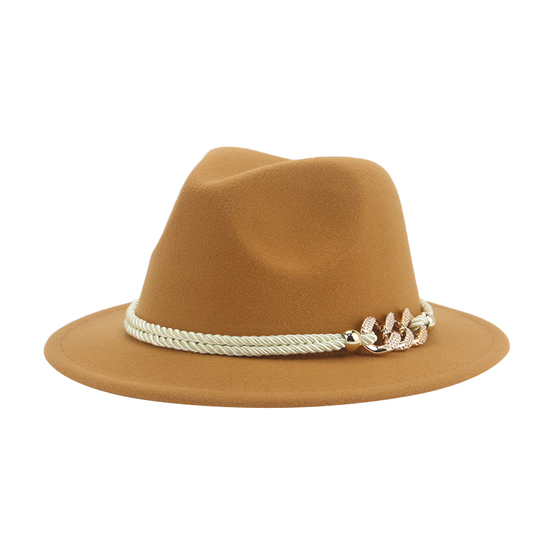 chapeau femme bonnet casquette chapeau homme Chapeau Fedoras pour filles et garçons, taille 52cm, 54cm, couleur unie, petites casquettes Jazz Panama, ceinture, robe formelle d'extérieur,: khaki02