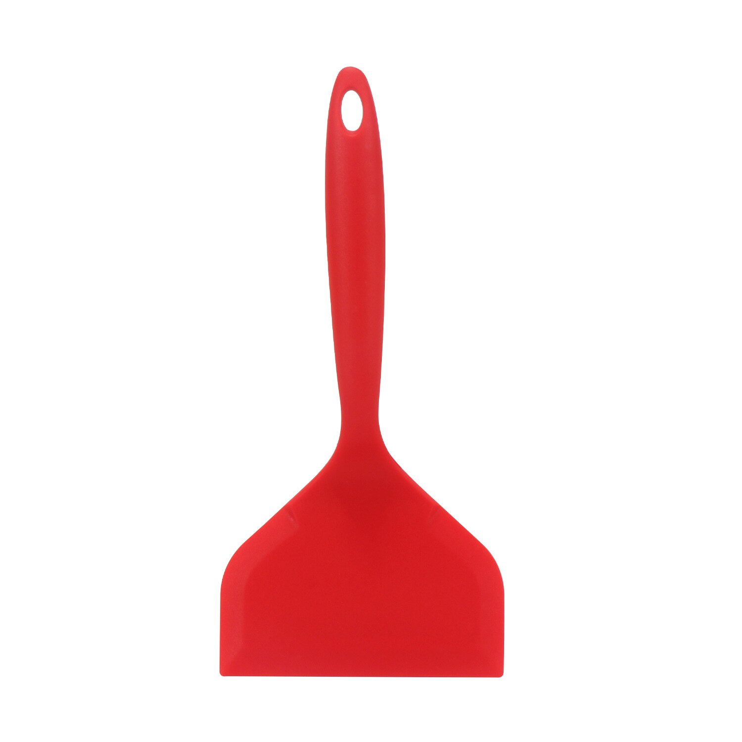 Silicone Cooking Turner Pancake Shovel Non-Stick Beef Meat Wide Pizza Spatula Kitchen Scraper Food Lifters Kitchen Gadgets: Red