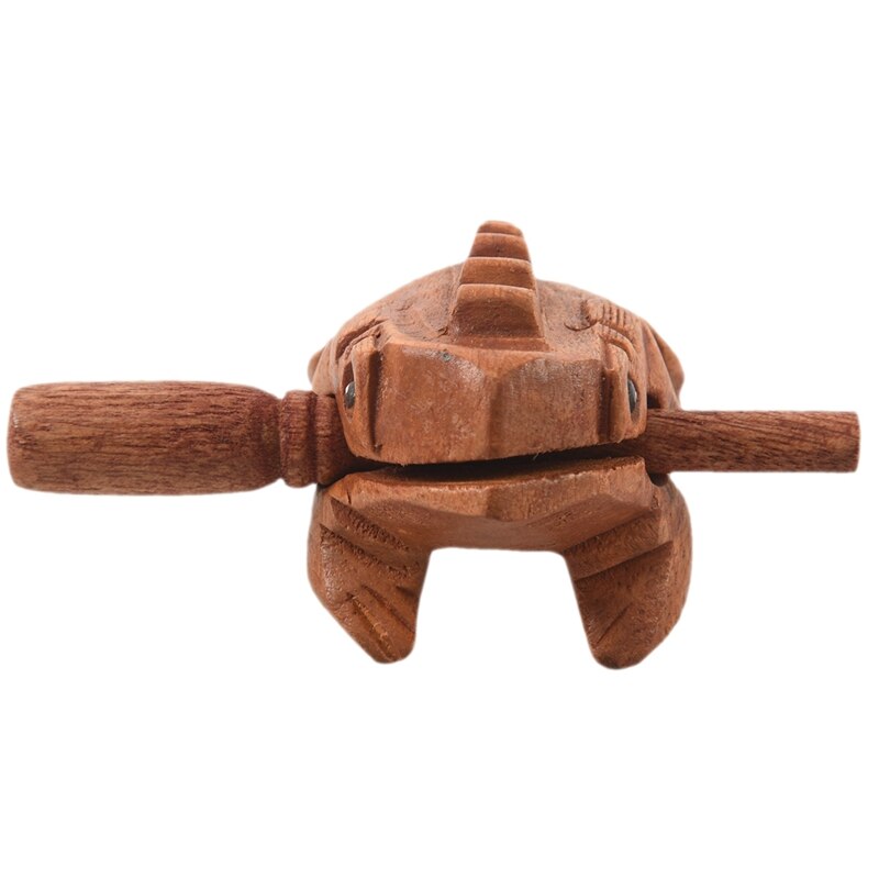 Juguete de madera tallada de cocodrilo, sonido Musical de percusión, Rana, juguete de bloques de tono