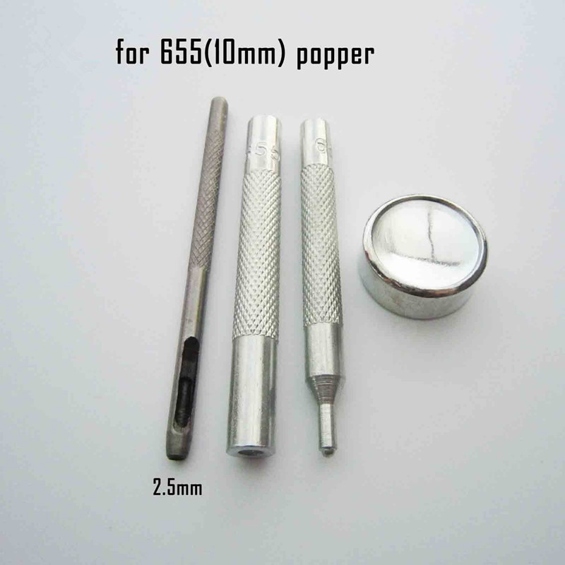 DIY Buttons Installation Metal Tools Snap Fasteners Buttons Rivets Press Studs Hand Punch Tool Set Kit for Leather Crafts