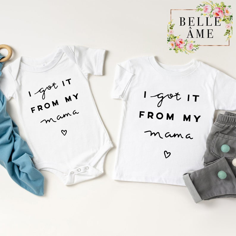 Zomer Baby Kleding Familie Korte Outfit Broer Zus Bijpassende Mouwen Kreeg Ik Uit Mijn Mama T-shirt Bodysuit