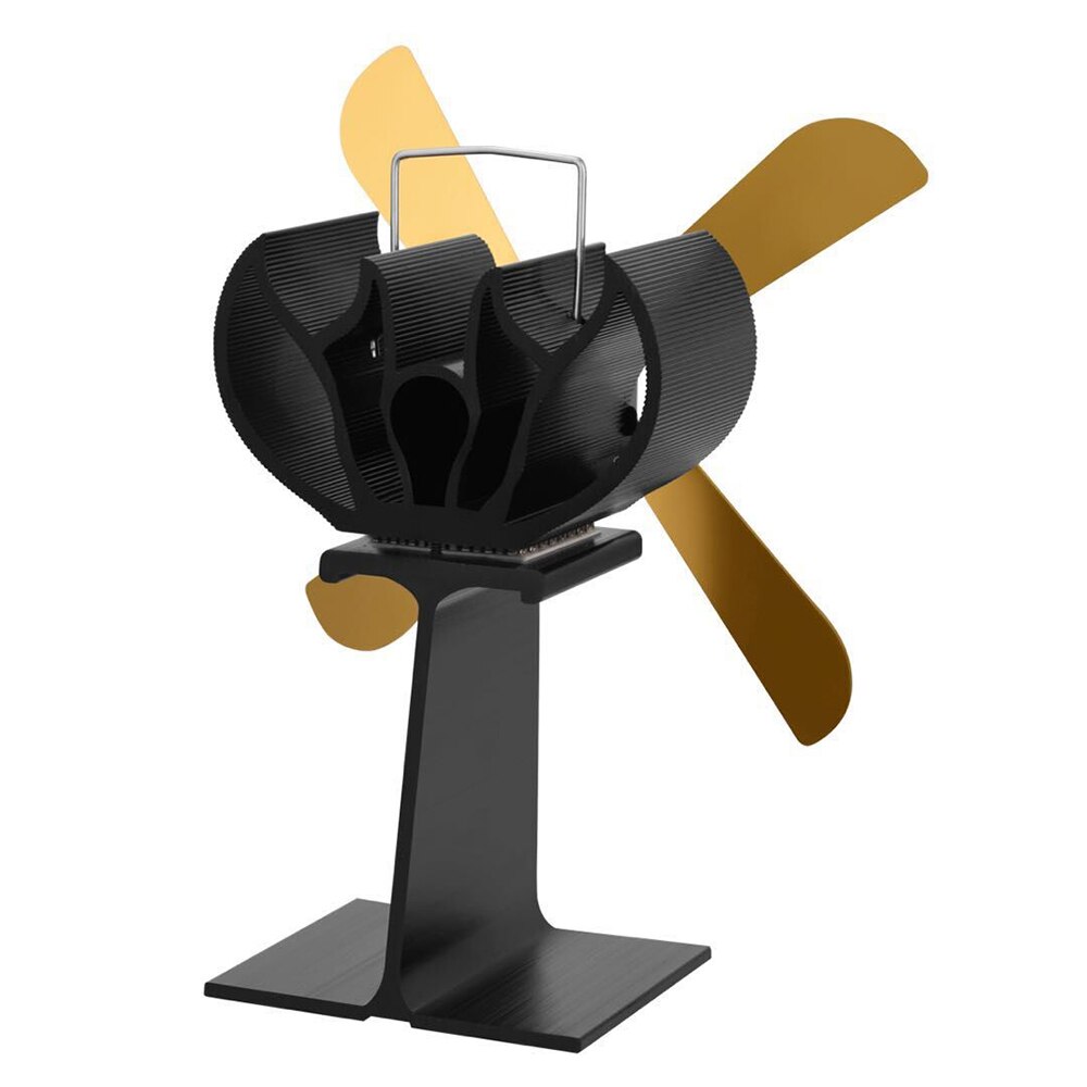 4 Blades Home Fireplace Fan Heat Powered Stove Fan Efficient Heat Distribution Fans Fuel Saving