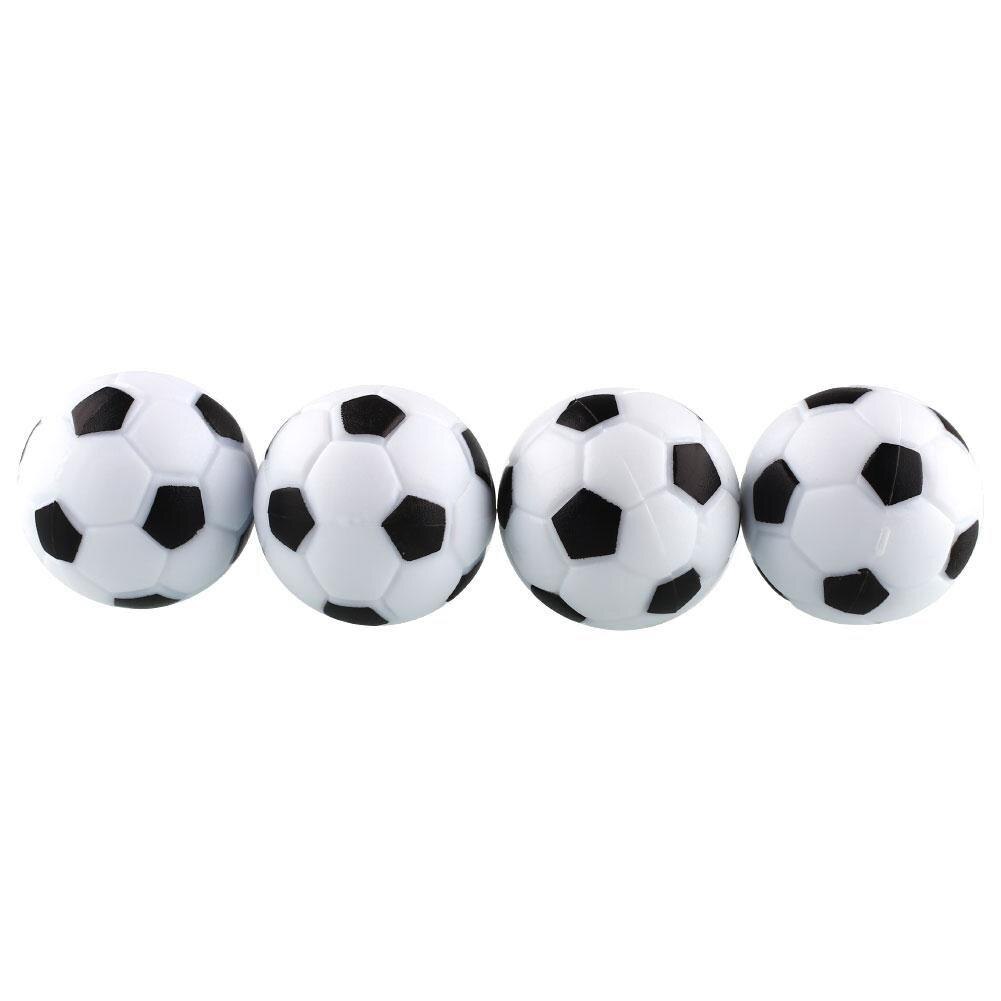 Plast 4 stk 32mm fotball bordball fotball fussball innendørs sort+hvit