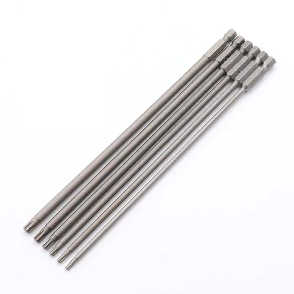 Juego de puntas de destornillador Torx magnético de 200mm de largo, cabeza de destornillador eléctrico T10, T15, T20, T25, T27, T30, 1 ud.