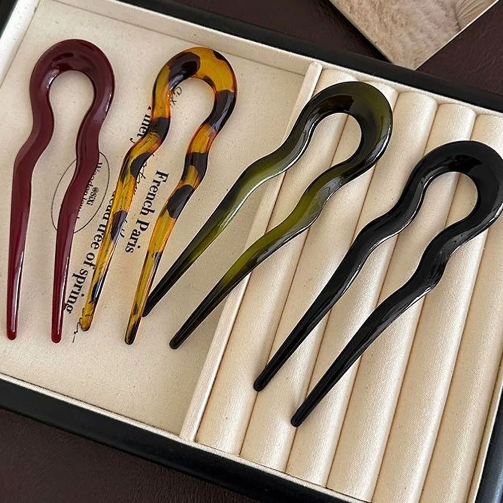 Horquilla en forma de U, accesorio para el cabello Simple y a la , pasador de pelo francés, horquilla china, horquilla en forma de U, accesorios para el cabello