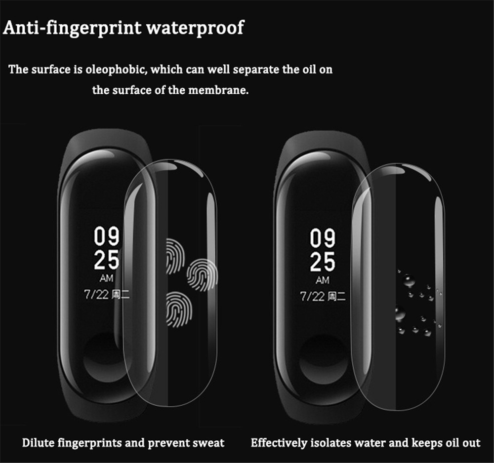 Film Hydrogel de protection plein écran pour Xiao mi bande 4 3 Pro mi band4 Film de protection anti-déflagrant accessoires HD