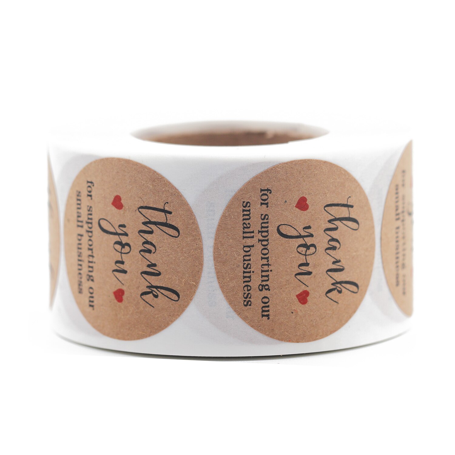 500pcs "Thank You For Supporting Our Small Business" Kraft Stickers Paper With Love Stickers For DIY Making Card Box