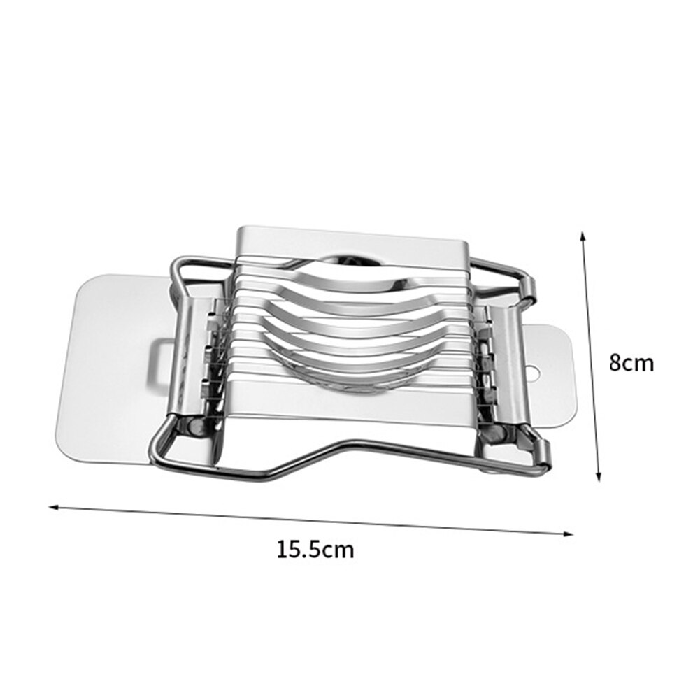 Cortador de huevos de cocina para el hogar, cortador de huevos cocidos de acero inoxidable, cortador de sección de huevos de alambre para huevos duros, herramientas de cocina