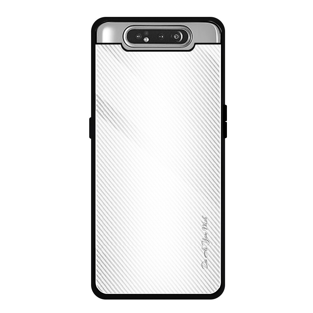 Vetro temperato di Caso Per Samsung Galaxy A80 A90 UNA Copertura Della Cassa 80 90 UN 80A Gradient Shell Per Samsun A80 a805 Stripes Caso Fundas: For A80 / 06