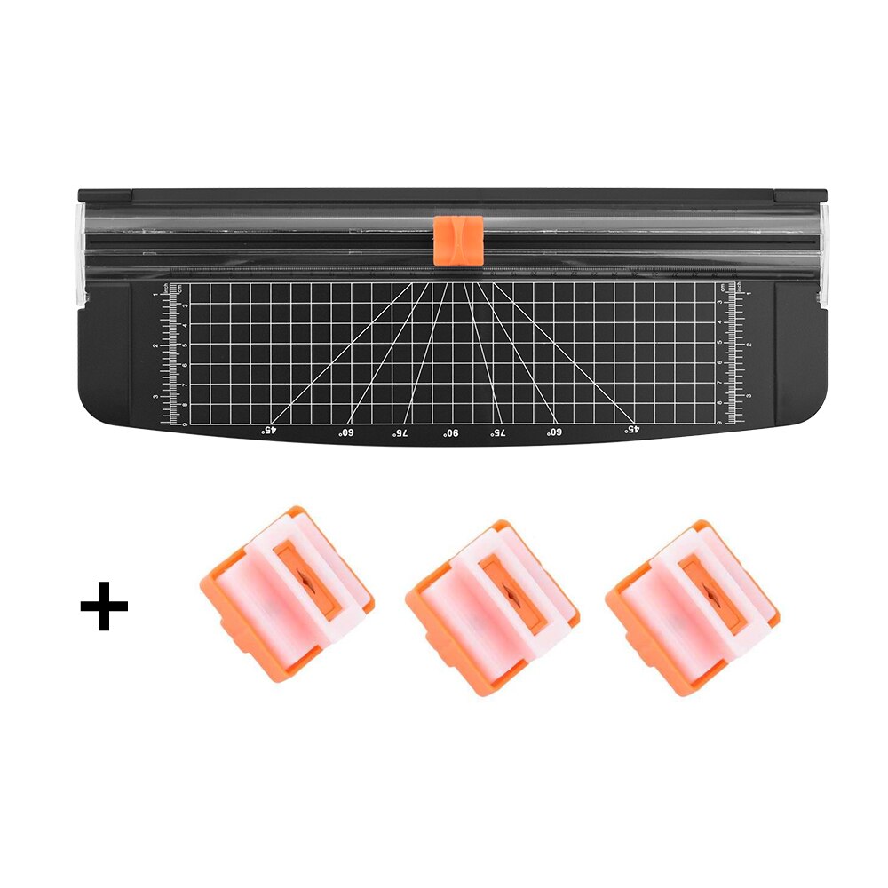Mini A4 A5 Paper Cutter Cutting Card Trimmer Ruler Blade Mat Scrapbook School Office Kids Safety Label Art Photo Portable Mini: type B Black