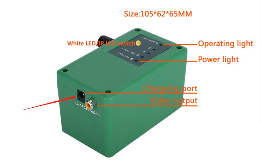 Fish Finder Underwater Fishing Camera Battery Box 4500Mah: Default Title