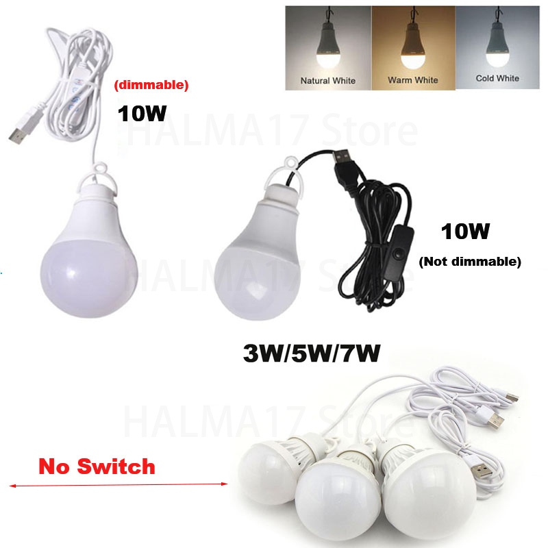 5V 3W 10W USB LED Lampe Lichter Lesen Nacht Lampen wand hängen Dimmen einstellbar für Camping hause Glühbirnen licht Ball J17