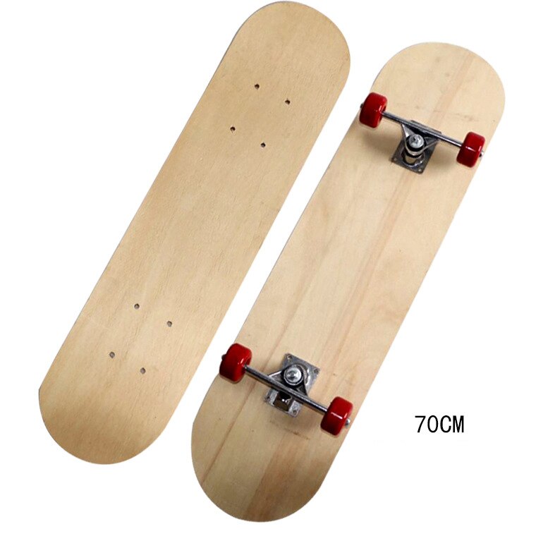 Chinese Esdoorn Skatebooards Diy Skate Booard Decoratie Boards Licht Houten Dubbele Rocker 43-80Cm Kinderen Kids Volwassen Skateboard: 70cm