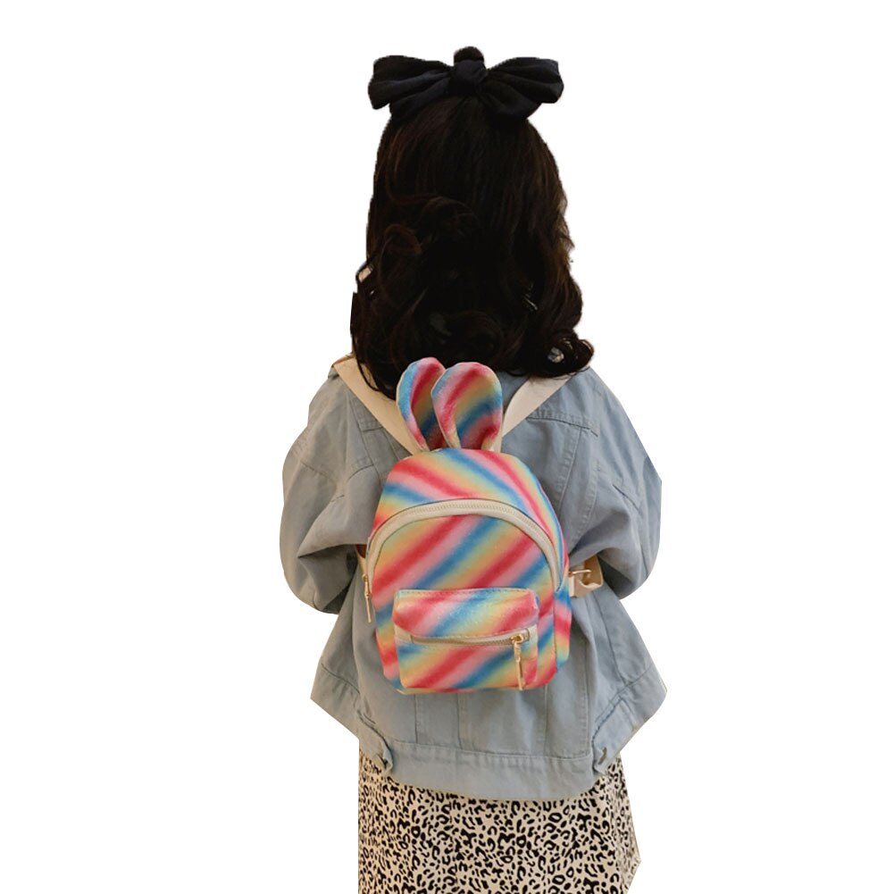 Kids Meisjes Leuke Kleurrijke Konijn Oor Rugzak Mode Kleine Rugzak Voor Kinderen Schooltas