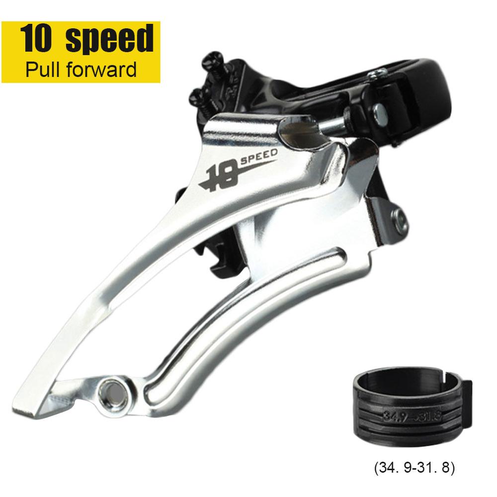 Transmissão de bicicleta mountain bike frente desviador 7/8/9/10/11 velocidade apto para shimano sistema transmissão desviador da bicicleta peças: 10 Speed