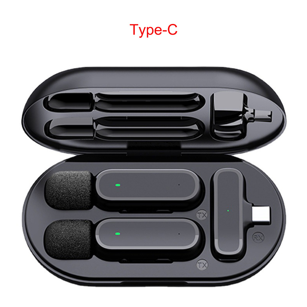 Xiaomi Mijia Wireless Lavalier Microphone with Charging Box Audio Video Noise Cancel Record Plug-and-Play Mic for IOS Android: Red