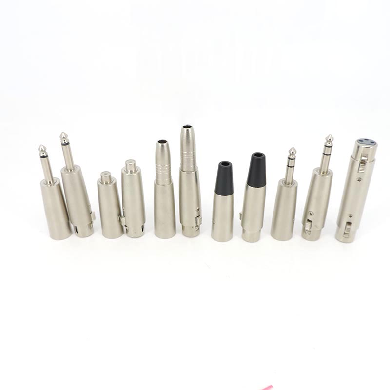 1pc audio Metal Microphone 3pin XLR Male female To 1/4" 6.35mm 6.5 Mic mono RCA male female Stereo Transform Converter Adapter