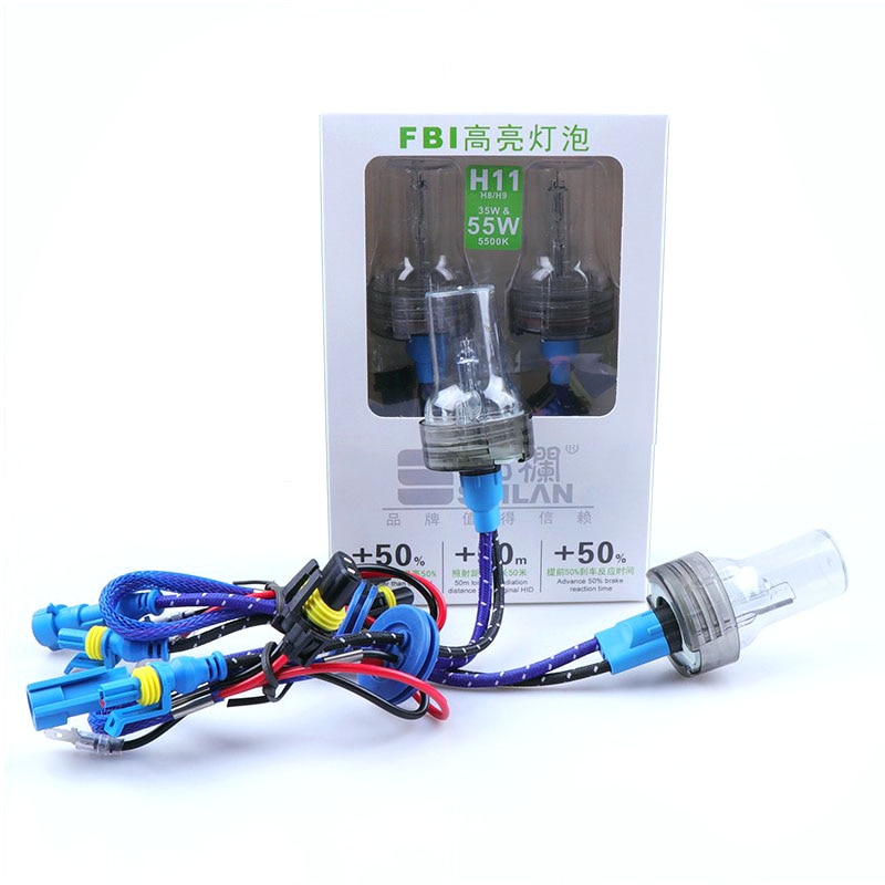 55W FBI Fast Bright D2H 9012 HID Bulb Xenon H7 H3 H1 5500K White Car Headlight Bulb For Xenon HB3 HB4 H11 H7 HID Xenon bulb