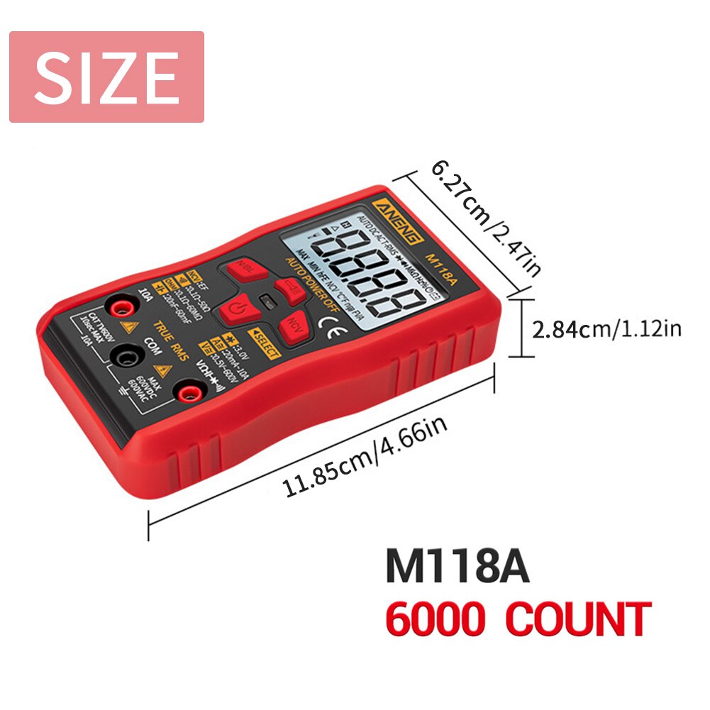Multimeter Digital Mini Tester High Precision Auto True Tranistor Meter for Home House Family