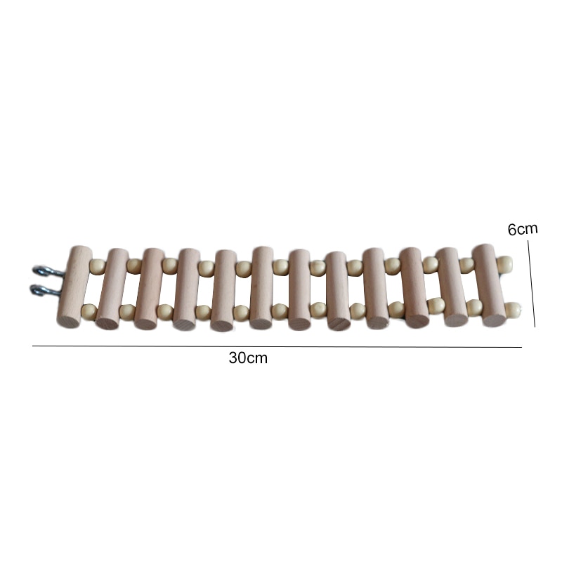 Accesorios para jaulas de pájaros, productos para hámsters, juguetes para loros, 1 pieza, escalera de madera, rascador, perca redonda para troncos