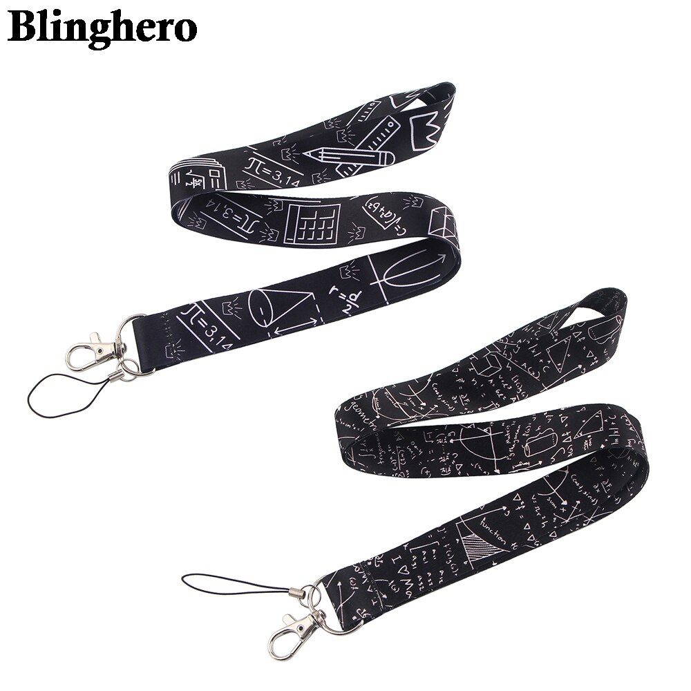 CB289 Geometrische Functie Wetenschap Lanyards Sleutelhanger Houder Identiteitskaart Paspoort Opknoping Touw Lariat Lanyard Sleutelhanger Math Lover