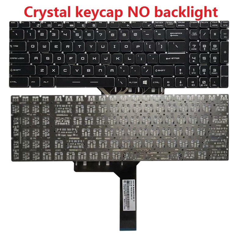 oss laptop tastatur til msi  gp63 8re/8rf ms -16 p 3 ms-16 p 5 oss tastatur: Uten bakgrunnsbelysning