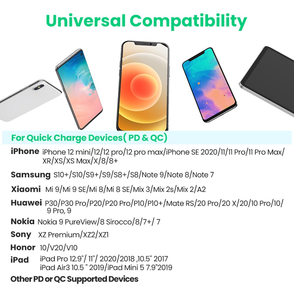 PD 30W Fast Charging USB C Charger For iphone 12 Mini Pro MAX 12 11 Xs Xr X 8 Plus PD Charger For iPad air 4 iPad Pro
