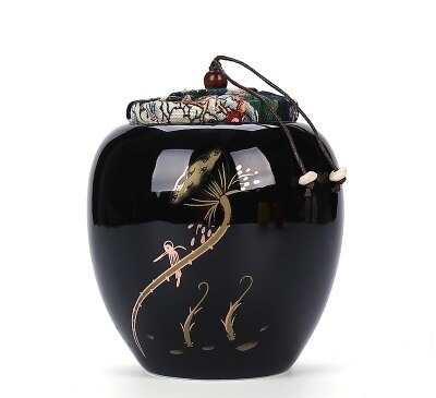 Jar Reizen Huishouden Koffie Opbergdoos Fles Bus Seal Craft Klassieke Thee Caddy Organisator Mini Snoep Keramiek Tin: 20
