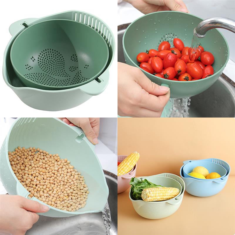 Keuken Zeef/Vergiet Kommen Set Praktische 2 In 1 Groente Zeef Kom Wassen Kom Keuken Gereedschap
